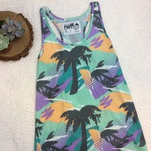 Neff Graphic Tank Top 90s Style | Palm Trees